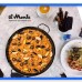 il Monte Сковорода-гриль для Испанской Паэльи Противень Paella Pan, Диаметр 30 см., Многослойная Эмалированная Высококачественная Сталь, Жаропрочная, Для Индукции и Стеклокерамики, Для открытого огня, Для Духовки, Можно мыть в посудомойке